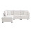89*79"Modern Sectional Sofa with Vertical Stripes,2 Pillows,5-Seat Couch with Convertible Ottoman,Various Combinations,L-Shape Indoor Furniture for Living Room,Apartment, 3 Colors GS009052AAW
