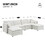 134*66" Chenille Modular Sectional Sofa,U Shaped Cloud Couch Set with Double Cushions,6 Seat Sleeper Sofa Bed with Ottomans,Oversized Indoor Furniture for Living Room, 3 Colors GS009057AAW