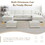 134*66" Chenille Modular Sectional Sofa,U Shaped Cloud Couch Set with Double Cushions,6 Seat Sleeper Sofa Bed with Ottomans,Oversized Indoor Furniture for Living Room, 3 Colors GS009057AAW