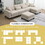 133*65" Corduroy Modular Sectional Sofa,U Shaped Couch with Armrest Bags,6 Seat Freely Combinable Sofa Bed,Comfortable and Spacious Indoor Furniture for Living Room, 2 Colors