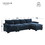 118*55" Modern L-shaped Chenille Cloud Sofa with Double Seat Cushions, 5-seat Upholstered Indoor Furniture, Sleeper Sofa Couch with Chaise Lounge for Living Room, Apartment, 3 Colors GS109015AAC