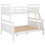 Twin over Full Bunk Bed with ladder, Safety Guardrail, Perfect for Bedroom, White GX000118AAK