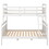 Twin over Full Bunk Bed with ladder, Safety Guardrail, Perfect for Bedroom, White GX000118AAK