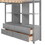 Full Size Loft Bed with Built-in Desk with Two Drawers, and Storage Shelves and Drawers, Gray GX000320AAE-1