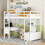 Twin Size Loft Bed with Built-in Desk with Two Drawers, and Storage Shelves and Drawers,White GX000327AAK