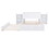 Full Size Storage Platform Bed with Pull Out Shelves and Twin Size Trundle, White GX000330AAK