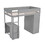 Wood Twin Size Loft Bed with Wardrobes and 2-Drawer Desk with Cabinet, Gray GX000332AAE