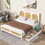 GX000365AAK White+Wood+Rattan+Box Spring Not Required+Queen+Wood