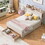 GX000370AAA Cream+Solid Wood+MDF+Box Spring Not Required+King+Wood