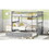Twin over Twin Bunk Bed with Twin Size Trundle, Convertible Beds, Gray GX000376AAE