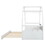 Twin size stretchable vaulted roof bed, children's bed pine wood frame, white+gray GX000378AAK