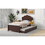 Twin Size Wood Platform Bed with Headboard and Twin Size Trundle, Cappuccino GX000389AAR