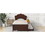 Twin Size Wood Platform Bed with Headboard and Twin Size Trundle, Cappuccino GX000389AAR