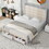 GX000393AAK Antique White+Solid Wood+MDF+Box Spring Not Required+Queen+Wood