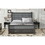 Queen Size Wood Frame Platform Bed with Upholstered Headboard, Footboard and 2 Drawers, Antique Gray GX000393AAQ