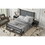 Queen Size Wood Frame Platform Bed with Upholstered Headboard, Footboard and 2 Drawers, Antique Gray GX000393AAQ