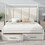 GX000395AAK White+Solid Wood+MDF+Box Spring Not Required+Queen+Wood