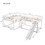Full and Twin Size L-Shaped Bunk Bed with Slide and Short Ladder,White GX000404AAK