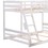 Twin over Full Bunk Bed with Twin Size Loft Bed with Desk and Slide,Full-Length Guardrail, White GX000410AAK