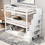 Twin Size Triple Bunk Bed with Storage Staircase,Separate Design,White GX000413AAK