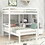 Twin Size Loft Bed with a Stand-alone Bed, Storage Staircase, Desk, Shelves and Drawers, White GX000417AAK