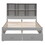 Full Size Platform Bed with Storage Headboard, Charging Station and 2 Drawers, Gray GX000441AAE