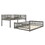 Full XL over Queen Bunk Bed with Ladder and Guardrails, Gray