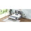 Full Size Platform Bed with Storage Headboard and 2 Drawers, Gray GX000455AAE