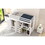 Twin Size Loft Bed with Wardrobe, Desk and Storage Drawers, White GX000459AAK