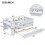 Multi-Functional Twin Daybed with Drawers and Trundle, Headboard Storage and Tables, USB Charging Station, White GX000462AAK