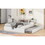 Full Size Wood Storage Hydraulic Platform Bed with Twin Size Trundle, Side Table and Lounge, White GX000569AAK