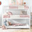 Twin XL/Full XL/Queen Triple Bunk Bed with Long and Short Ladder and Full-Length Guardrails,White GX000609AAK-1