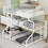 Full XL over Twin XL over Queen Size Triple Bunk Bed with Long and Short Ladder,White GX000619AAK
