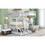Full XL over Twin XL over Queen Size Triple Bunk Bed with Long and Short Ladder,White GX000619AAK