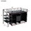 Twin Size Metal Loft Bed with Drawers, Storage Staircase and Small Wardrobe GX000645AAB