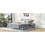 Full Size Wooden Platform Bed with 2 Storage Drawers and 2 bedside tables, Gray GX000728AAE