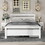 Full Size Wooden Platform Bed with 2 Storage Drawers and 2 bedside tables, White GX000728AAK