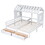 Twin Size House Platform Beds with Two Drawers for Boy and Girl Shared Beds, Combination of 2 Side by Side Twin Size Beds, White GX000927AAK-1