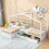 Twin Size House Platform Bed with Three Storage Drawers,White GX001026AAK