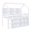 Twin Size House Loft Bed with Multiple Storage Shelves, White GX001027AAK