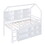 Twin Size House Loft Bed with Multiple Storage Shelves, White GX001027AAK