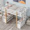 Wood Twin Size Loft Bed with 2 Seats and a Ladder, White GX001028AAK