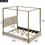 Queen Size Upholstery Canopy Platform Bed with Headboard and Metal Frame, Beige GX001031AAA-1