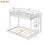 Twin over Full Bunk Bed with Built-in Ladder,White GX001032AAK