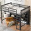 Twin Size Loft Bed with 8 Open Storage Shelves and Built-in Ladder, Gary GX001033AAE