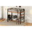 Metal Twin Size Loft Bed with Built-in Desk, Storage Shelf and Ladder, Black GX001119AAB