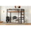 Metal Twin Size Loft Bed with Built-in Desk, Storage Shelf and Ladder, Black GX001119AAB