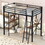 Twin Size Metal Loft Bed with Shelves and Desk, Black GX001128AAB