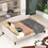 Full Size Upholstered Tufted Daybed, Beige GX001325AAA