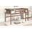 Wood Twin Size Loft Bed with Hanging Clothes Racks, White Rustic Natural GX001530AAN